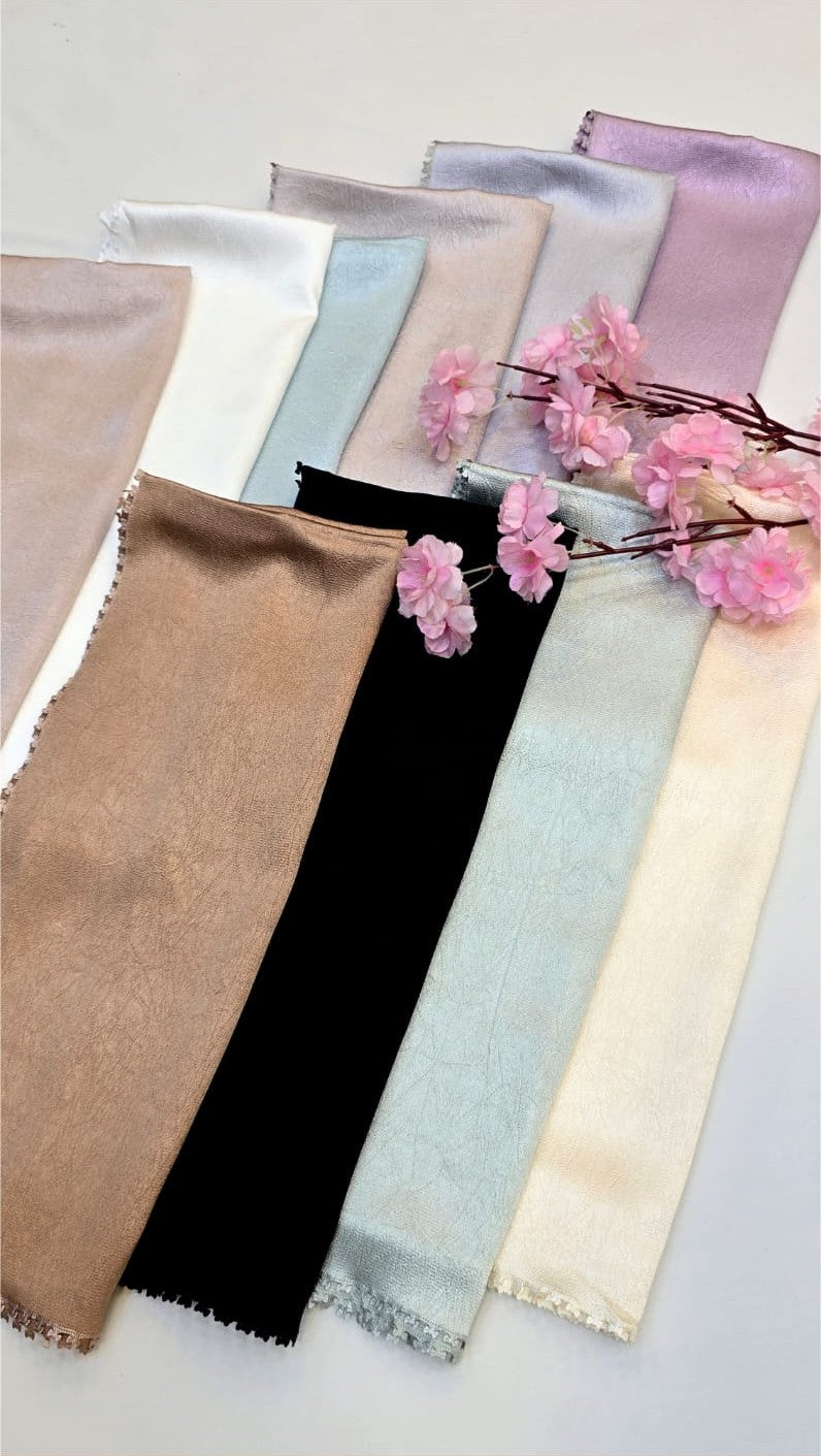 BeingMuslims Satin Soft Shine Hijab Pack of 10