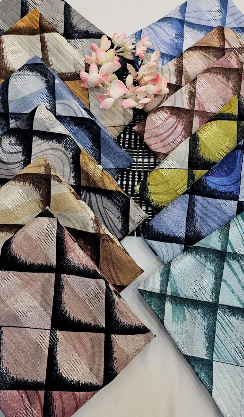 BeingMuslims Printed Cotton Geometric Luxe Hijab Pack of 10