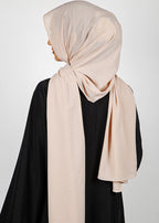 BeingMuslims Textured Muna Chiffon Hijab Almond Pack of 10