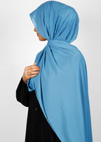 BeingMuslims Textured Muna Chiffon Hijab Blue Pack of 10