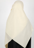 BeingMuslims Textured Muna Chiffon Hijab Ivory Pack of 10