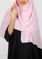 BeingMuslims Textured Muna Chiffon Hijab Light Pink Pack of 10