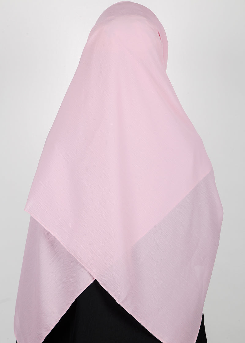 BeingMuslims Textured Muna Chiffon Hijab Light Pink Pack of 10