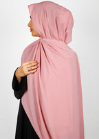 BeingMuslims Textured Muna Chiffon Hijab Pink Pack of 10