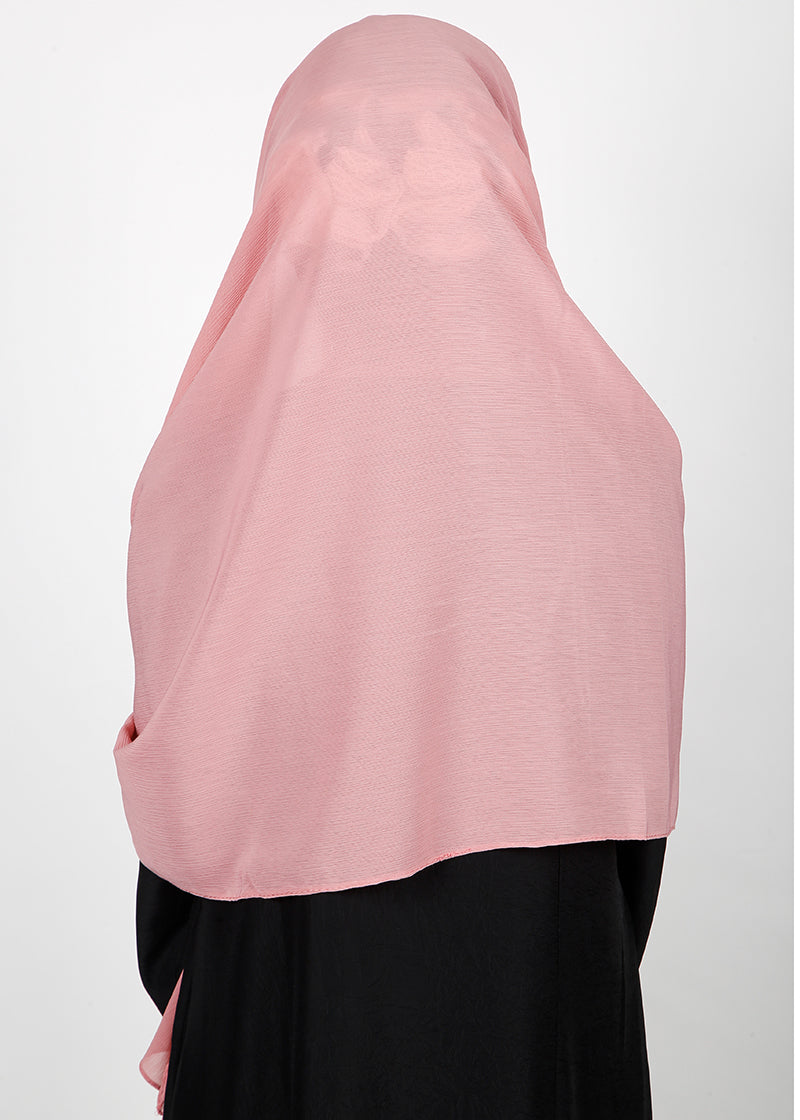 BeingMuslims Textured Muna Chiffon Hijab Pink Pack of 10