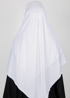BeingMuslims Textured Muna Chiffon Hijab White Pack of 10