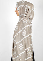 BeingMuslims Desginer Embroidered Cotton Hijab Brown Pack of 10