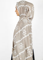 BeingMuslims Desginer Embroidered Cotton Hijab Brown Pack of 10
