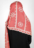 BeingMuslims Desginer Embroidered Cotton Hijab Brick Red Pack of 10