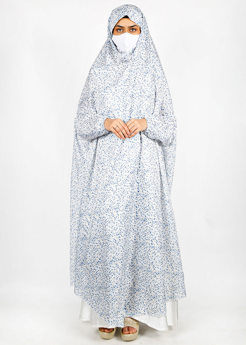 BeingMuslims Printed Jilbab Ankle Length Misty Cool Grey Pack of 10