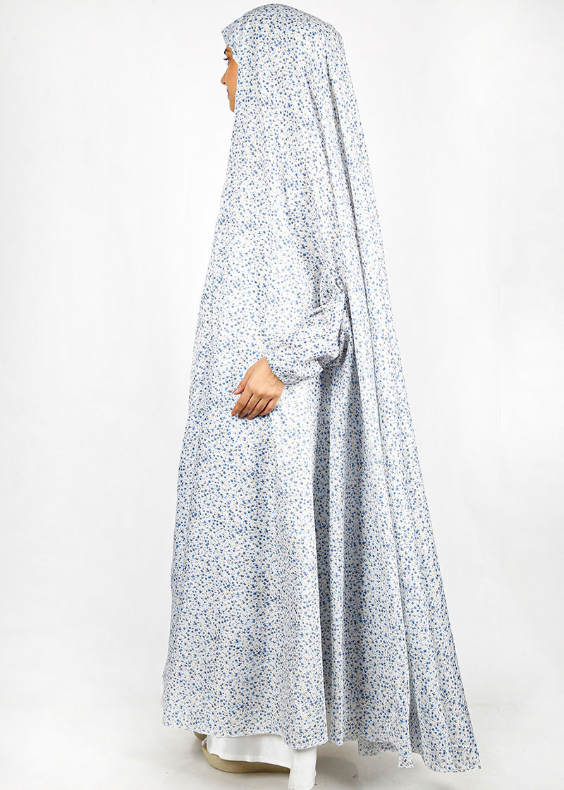 BeingMuslims Printed Jilbab Ankle Length Misty Cool Grey Pack of 10