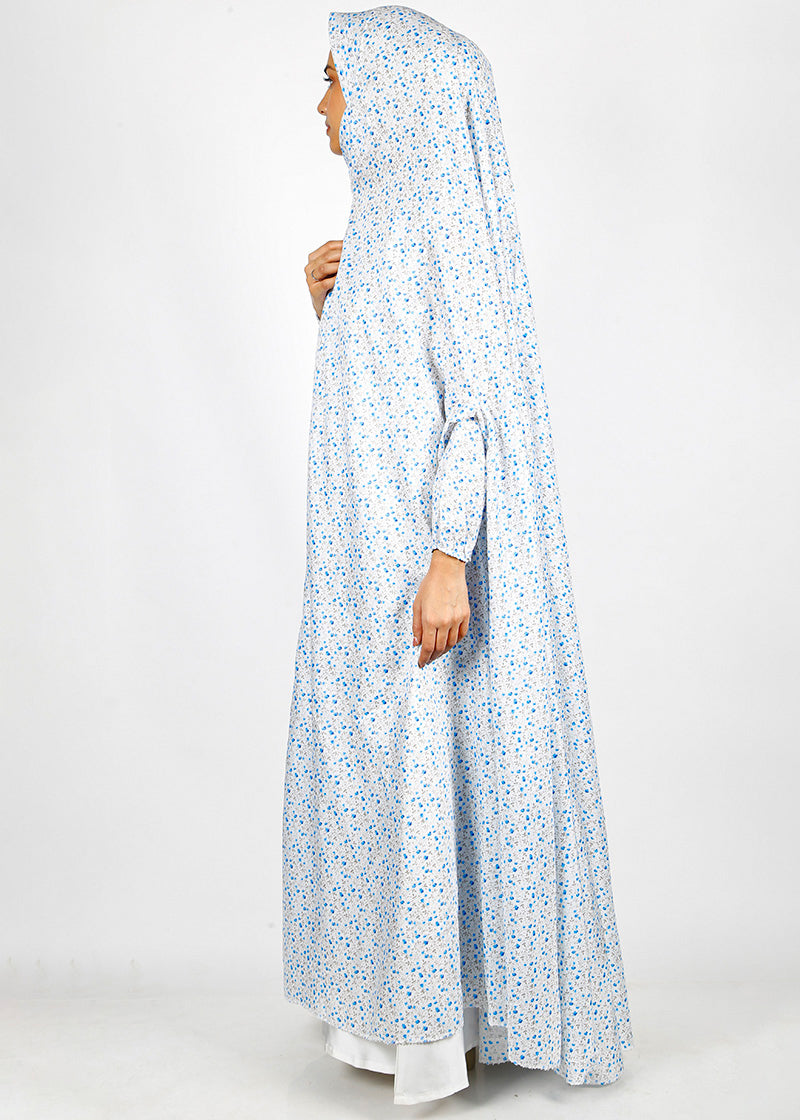 BeingMuslims Printed Jilbab Ankle Length Soft Off-White Pack of 10