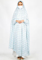 BeingMuslims Printed Jilbab Ankle Length Cool Soft White Pack of 10