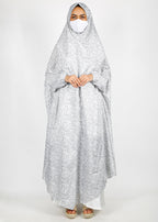 BeingMuslims Printed Jilbab Ankle Length Light Neutral Grey Pack of 10