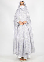 BeingMuslims Printed Jilbab Ankle Length Cool Off-White Pack of 10