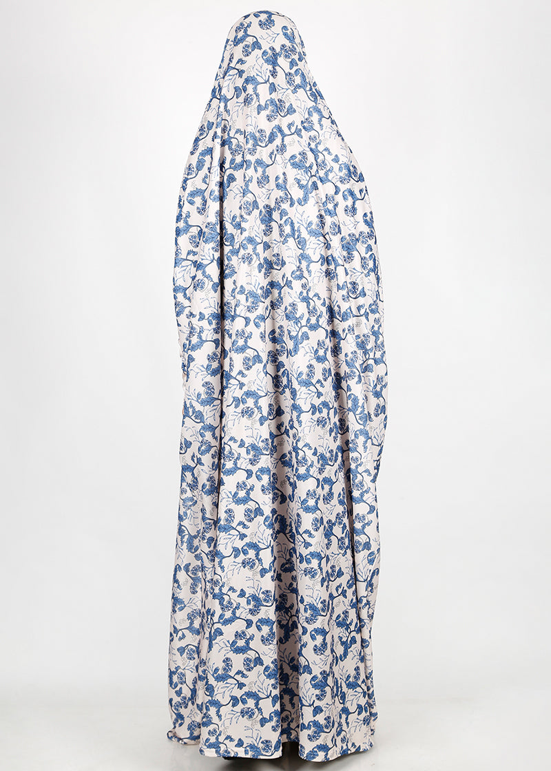 BeingMuslims Printed Jilbab Full Length Ice Grey Pack of 10