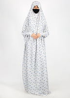 BeingMuslims Printed Jilbab Full Length Light Warm Ivory Pack of 10