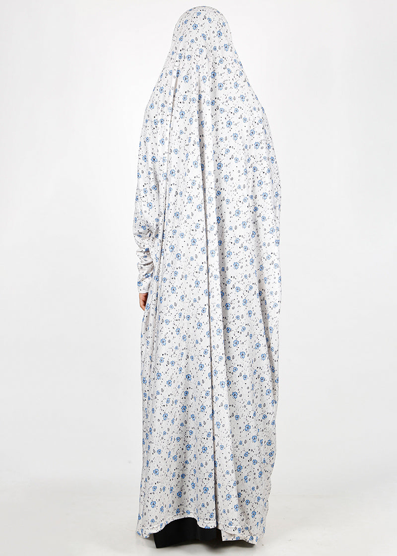 BeingMuslims Printed Jilbab Full Length Light Warm Ivory Pack of 10