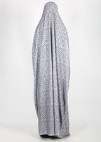 BeingMuslims Printed Jilbab Full Length Light Cool Grey Pack of 10