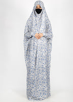 BeingMuslims Printed Jilbab Full Length Cool Off-White Pack of 10