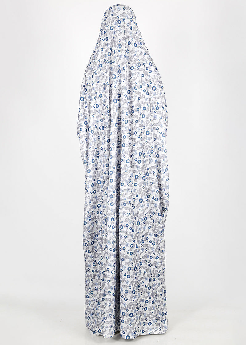 BeingMuslims Printed Jilbab Full Length Light Ivory Pack of 10