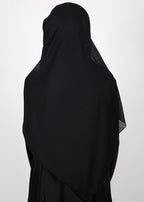 BeingMuslims Classic Ribbed Textured Jersey Hijab Black Pack of 10