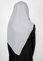 BeingMuslims Classic Ribbed Textured Jersey Hijab Grey Pack of 10