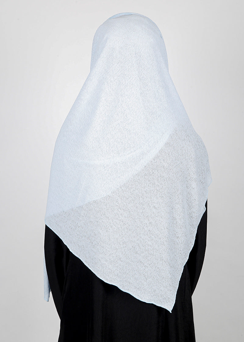 BeingMuslims Classic Ribbed Textured Jersey Hijab Ice Blue Pack of 10