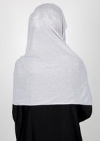 BeingMuslims Classic Ribbed Textured Jersey Hijab Silver Pack of 10