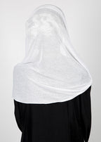 BeingMuslims Classic Ribbed Textured Jersey Hijab White Pack of 10