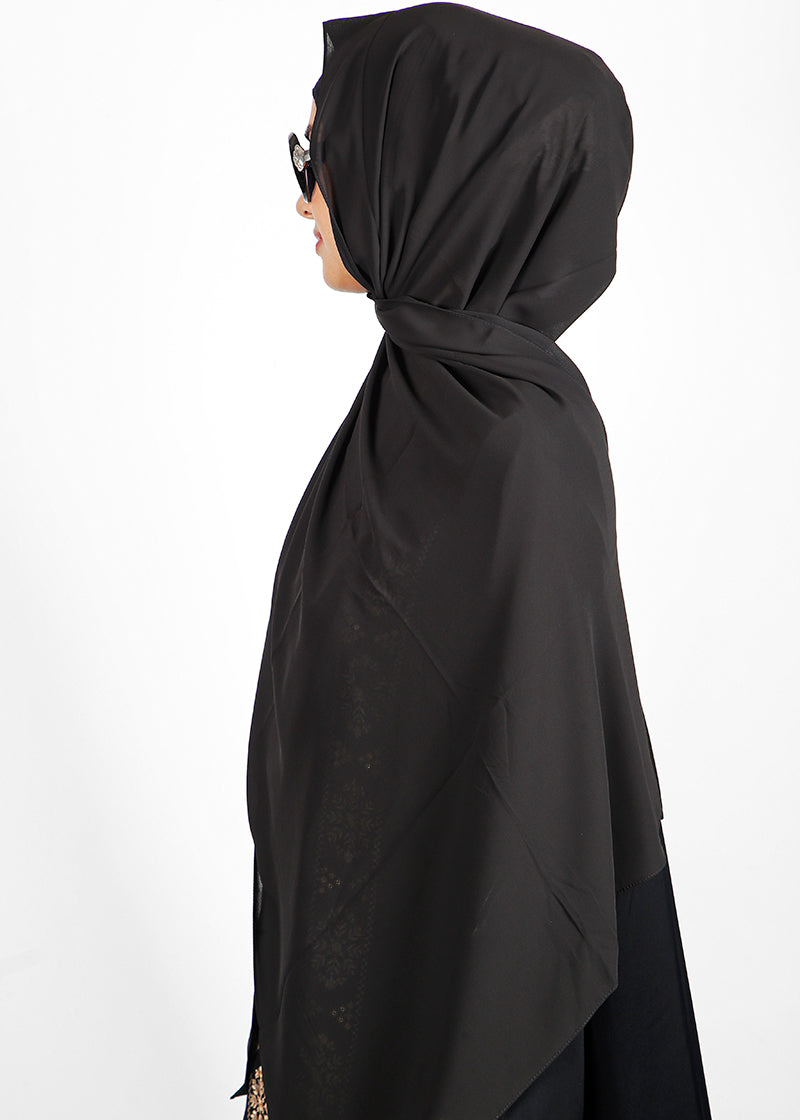 BeingMuslims Rich Malaysian GeorgetteHijab Black Pack of 10
