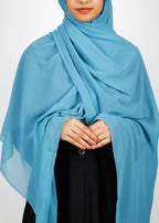 BeingMuslims Rich Malaysian GeorgetteHijab Blue Pack of 10