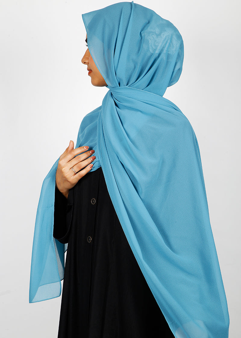 BeingMuslims Rich Malaysian GeorgetteHijab Blue Pack of 10