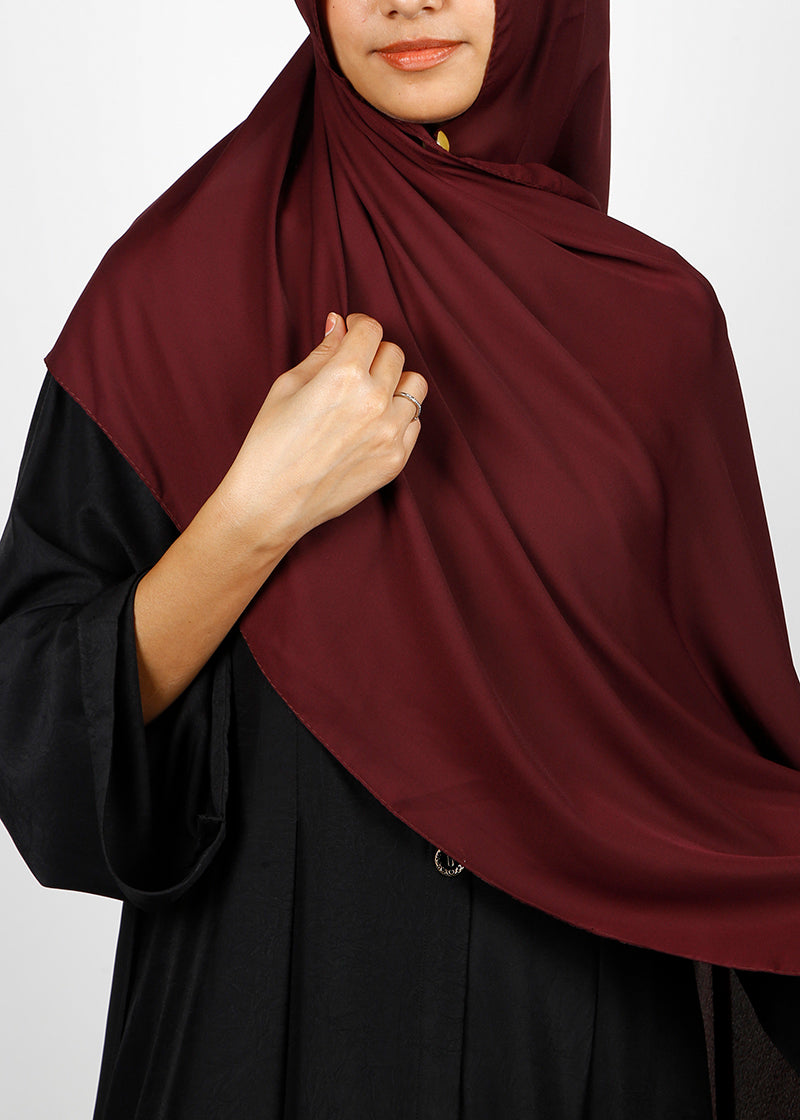 BeingMuslims Rich Malaysian GeorgetteHijab Burgundy Pack of 10