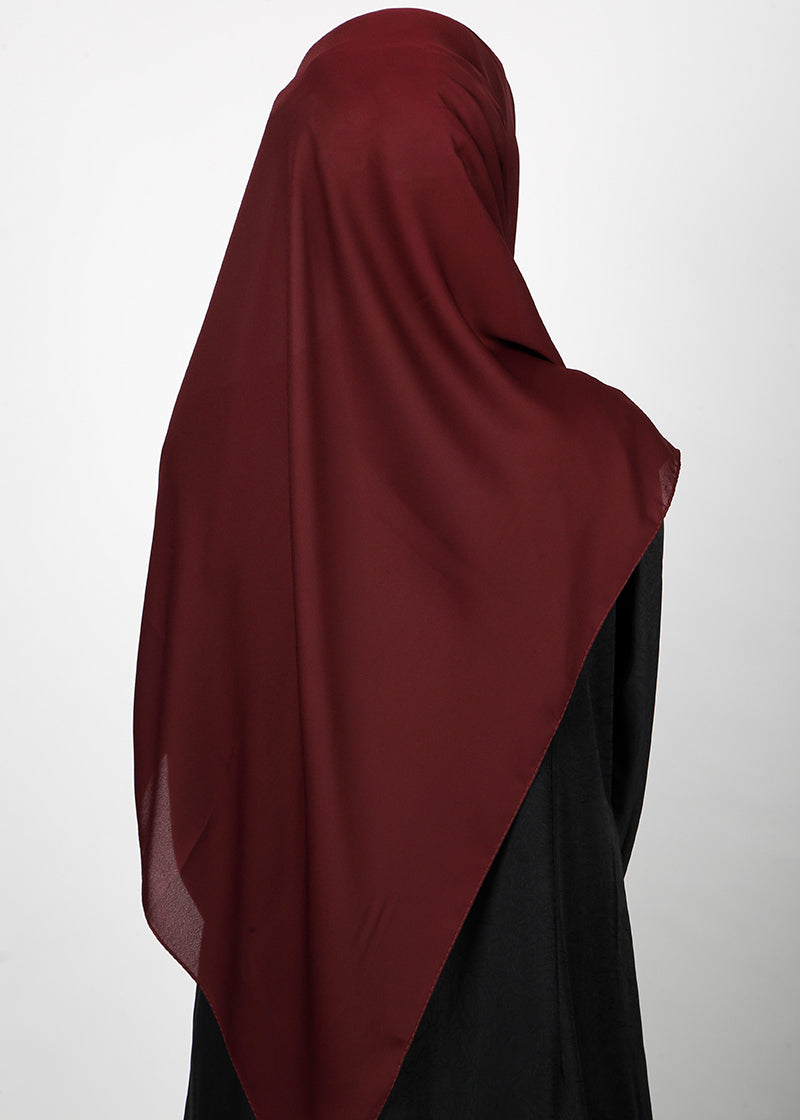 BeingMuslims Rich Malaysian GeorgetteHijab Burgundy Pack of 10