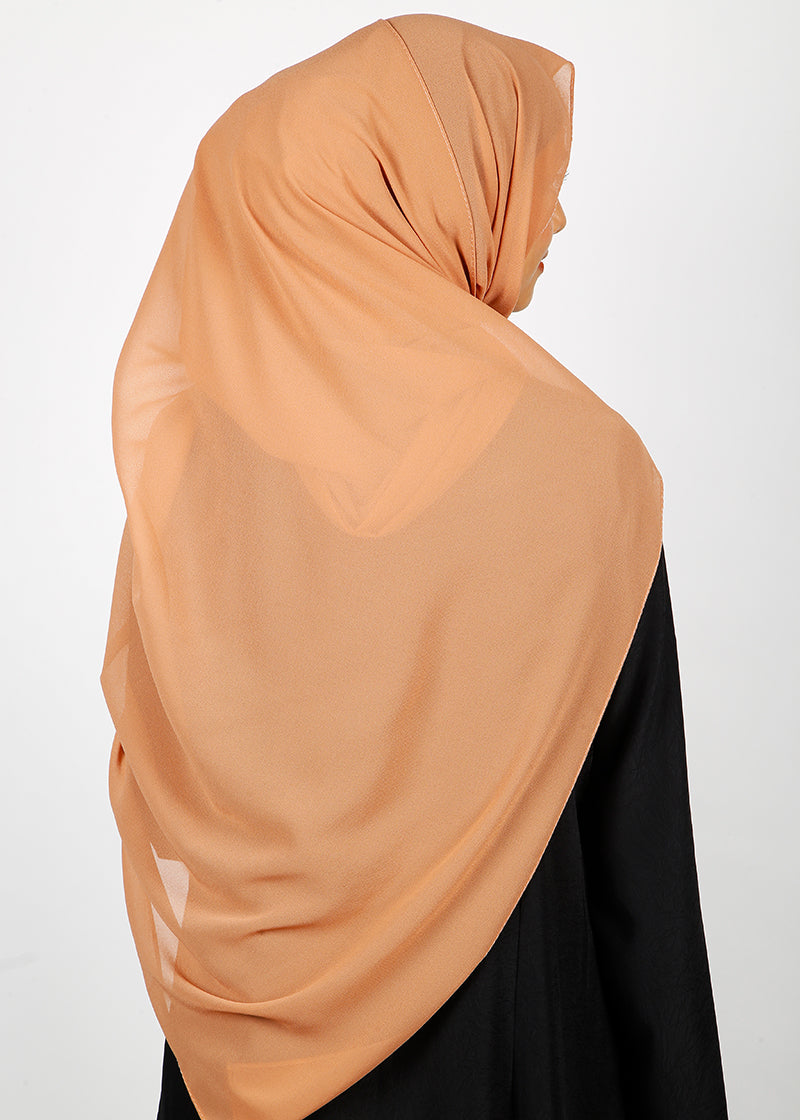 BeingMuslims Rich Malaysian GeorgetteHijab Caramel Pack of 10