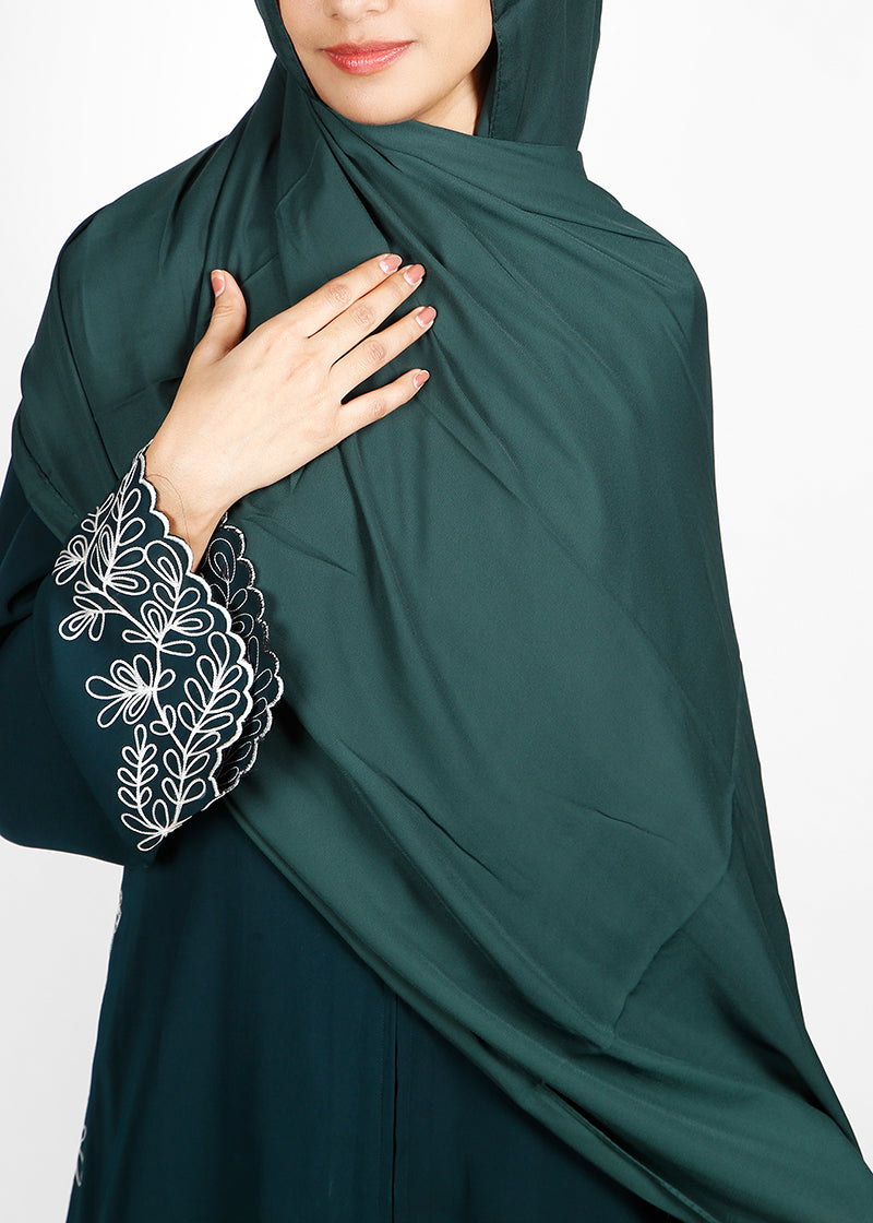BeingMuslims Rich Malaysian GeorgetteHijab Emerald Green Pack of 10