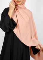 BeingMuslims Rich Malaysian GeorgetteHijab Light Peach Pack of 10