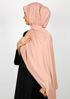 BeingMuslims Rich Malaysian GeorgetteHijab Light Peach Pack of 10