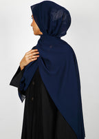 BeingMuslims Rich Malaysian GeorgetteHijab Navy Blue Pack of 10