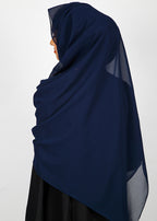 BeingMuslims Rich Malaysian GeorgetteHijab Navy Blue Pack of 10