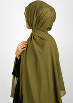 BeingMuslims Rich Malaysian GeorgetteHijab Olive Pack of 10