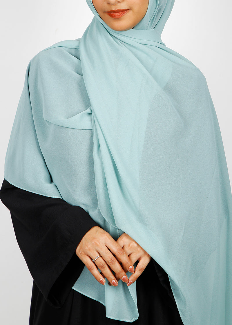 BeingMuslims Rich Malaysian GeorgetteHijab Pale Blue Pack of 10