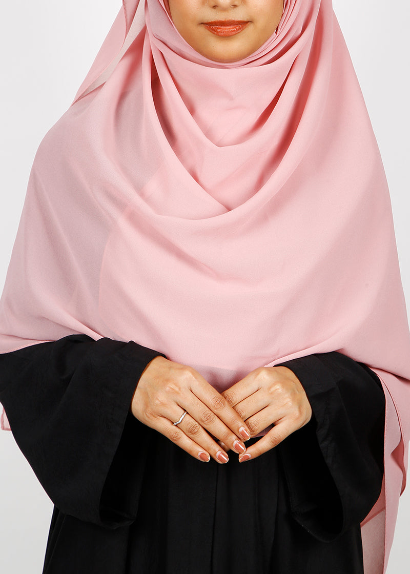BeingMuslims Rich Malaysian GeorgetteHijab Pink Pack of 10