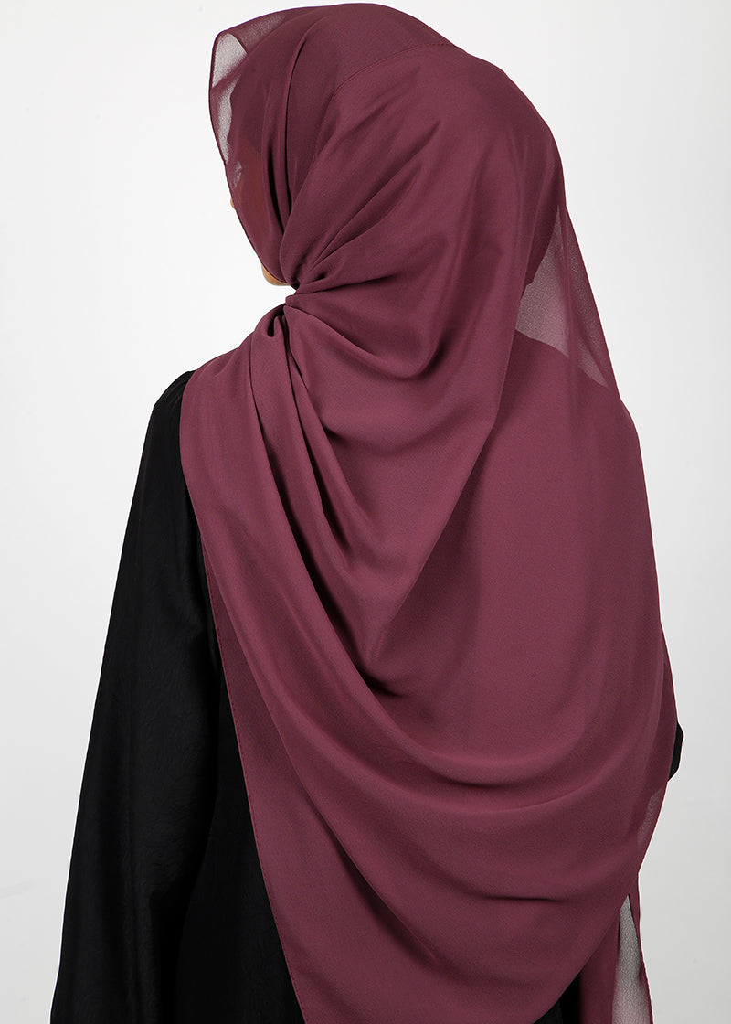 BeingMuslims Rich Malaysian GeorgetteHijab Plum Pack of 10