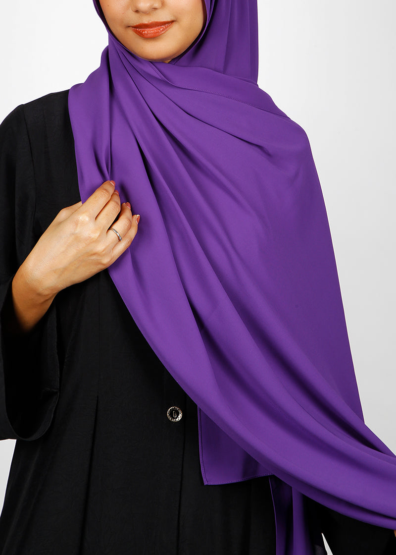 BeingMuslims Rich Malaysian GeorgetteHijab Plum Pack of 10