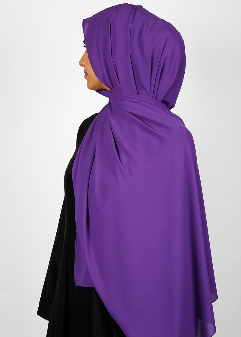 BeingMuslims Rich Malaysian GeorgetteHijab Plum Pack of 10