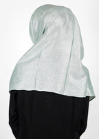 BeingMuslims Metallic Acqua Party Wear Hijab Acqua Silver Pack of 10