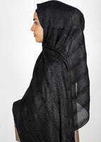 BeingMuslims Metallic Acqua Party Wear Hijab Black Pack of 10