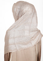 BeingMuslims Metallic Acqua Party Wear Hijab Bronze Pack of 10
